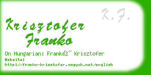 krisztofer franko business card